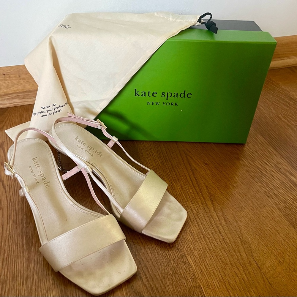 Kate Spade Champagne Cork Slingbacks